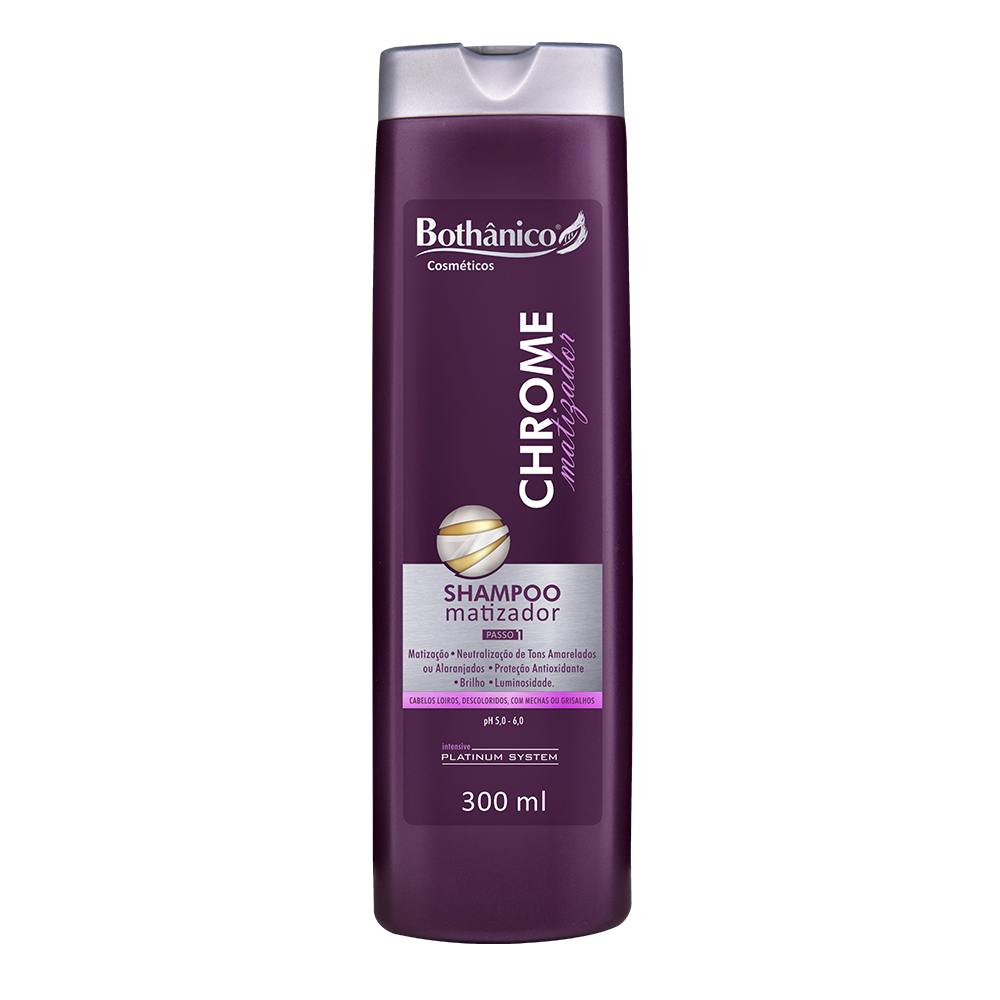 Shampoo Chrome Matizador 300mL – Bothânico Cosméticos
