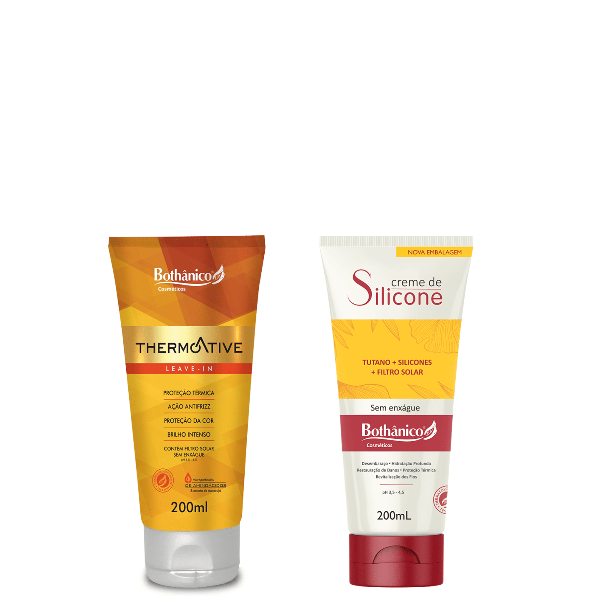 Leave-in Thermoative e Creme de Silicone – Bothânico Cosméticos
