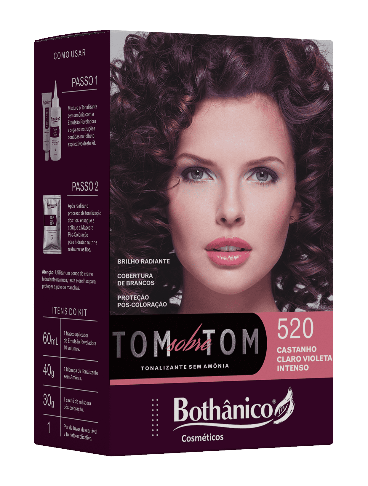 Tonalizante 520 Castanho Claro Violeta Intenso