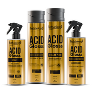 Shampoo + Condicionador + Máscara Líquida + Spray Finalizador Acid Glosss